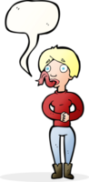 cartoon woman with snake tongue with speech bubble png