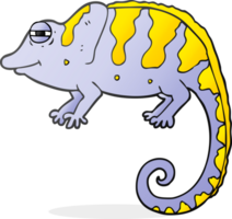 hand drawn cartoon chameleon png