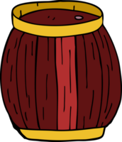 garabato de dibujos animados de un barril png