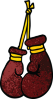 gants de boxe doodle dessin animé png