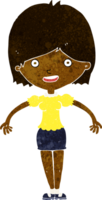 mujer feliz de dibujos animados png