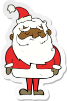 sticker of a cartoon santa claus png