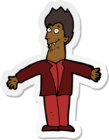 sticker of a cartoon vampire man png