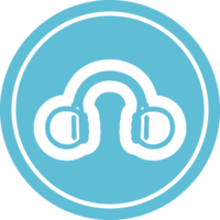 music headphones circular icon symbol png