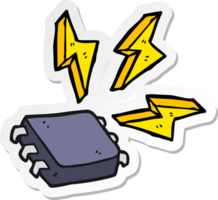 Aufkleber eines Cartoon-Computerchips png