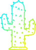 verkoudheid helling lijn tekening van een tekenfilm cactus png