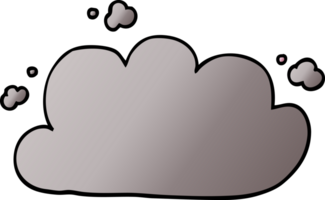 dessin animé doodle nuage d'orage png