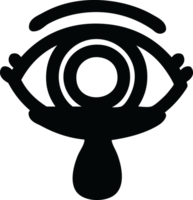 mystic eye crying blood icon symbol png