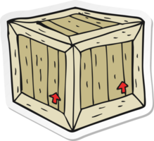 pegatina de una caja de dibujos animados png