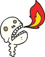 cartoon spooky halloween skull png