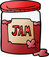 cartoon doodle jam pot png