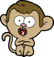 cartoon shocked monkey png