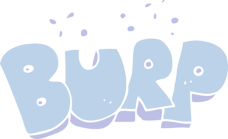 flat color illustration of burp text png