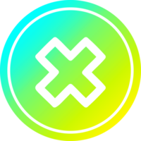 multiplication sign circular icon with cool gradient finish png