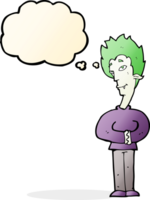 cartoon vampire with thought bubble png