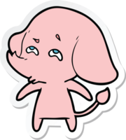 sticker van een cartoonolifant die zich herinnert png