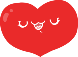 flat color style cartoon love heart png