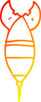 caldo pendenza linea disegno di un' cartone animato nucleare bomba png