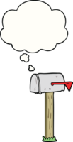 cartoon mailbox with thought bubble png