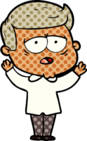 Cartoon müder Mann png