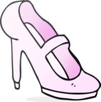 hand drawn cartoon high heeled shoe png