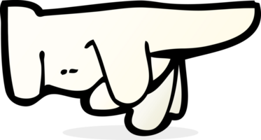 cartoon wijzende hand png