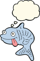 cartoon fish with thought bubble png