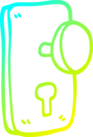 cold gradient line drawing of a cartoon door handle png