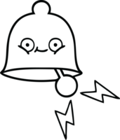 line drawing cartoon of a ringing bell png