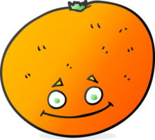 Hand gezeichnet Karikatur Orange png