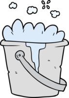 cartoon bucket of soapy water png