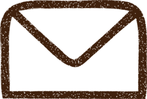 símbolo de correo dibujo al carboncillo png