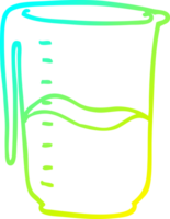 cold gradient line drawing of a cartoon jug png