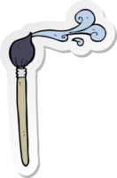 sticker of a cartoon artists brush png