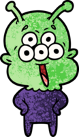 alienígena feliz de dibujos animados png