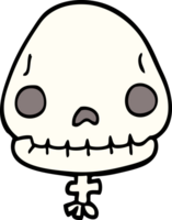 cartoon doodle halloween skull png