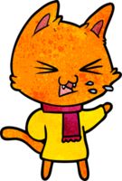 gato de dibujos animados silbando png