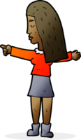 cartoon woman pointing png