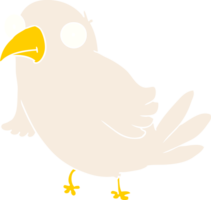 pájaro de dibujos animados de estilo de color plano png