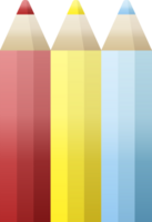 Färg pennor grafisk illustration ikon png