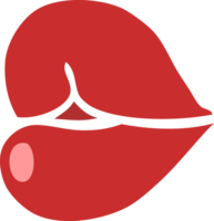 Cartoon-Doodle rote Lippen png