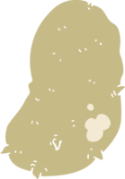 platt Färg illustration av potatis png