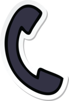 sticker of a cute cartoon phone png