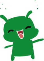 cartoon illustration kawaii cute happy alien png