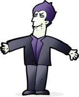 cartone animato vampiro uomo con Aperto braccia png