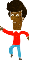 tecknad man pekar png