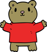 cartoon doodle teddy bear png