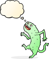 cartoon monster with thought bubble png