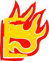 carta flamejante dos desenhos animados png