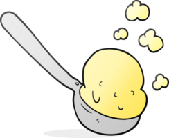 hand drawn cartoon scoop of ice cream png